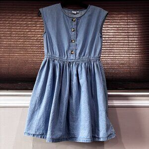 Gap Kids Kids Button-Front Dress Chambray color SZ: XL